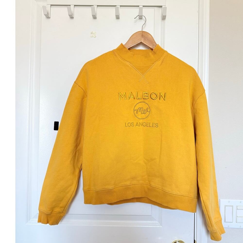 Malbon Martina Sweatshirt Golf Sweater Small Airport Lounge Relaxed Cozy‎